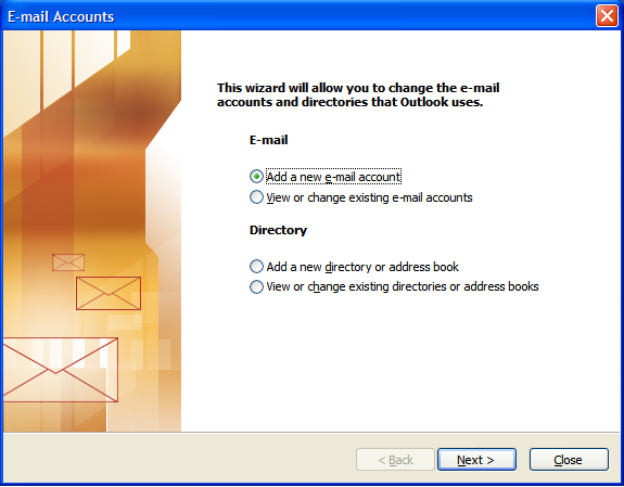 Configure Outlook 2003 E-mail Step 2
