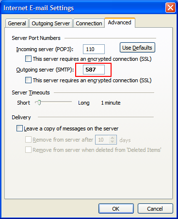 Configure Outlook 2003 E-mail Step 6
