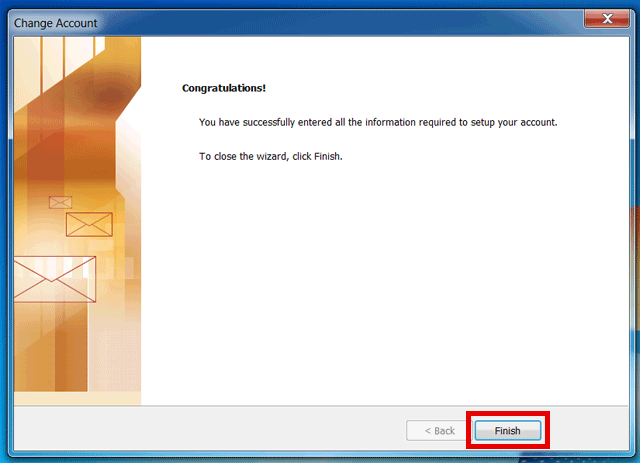Configure Outlook 2010 IMAP Email - Step 9