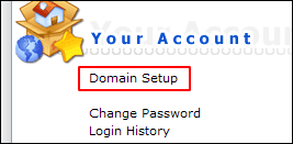 Step 1: Select the Domain Setup Option